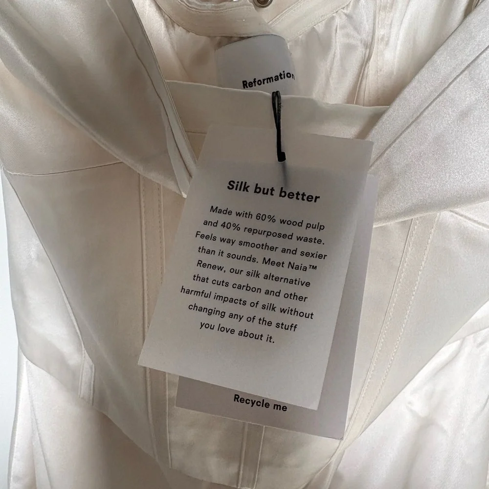 NEW NWT Reformation Ariyah Corset Satin Maxi Wedding Bridal Dress Gown - Picture 9 of 11